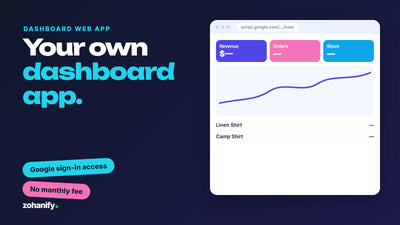 Custom Shopify dashboard web app with Google Apps Script by Zohanify