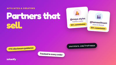 Shopify affiliate and influencer program setup by Zohanify