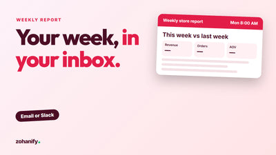 Shopify automated weekly report by email or Slack by Zohanify