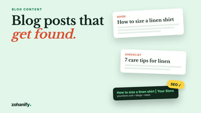 Shopify blog content and SEO articles service by Zohanify