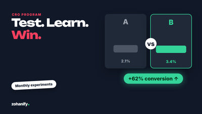 Shopify CRO retainer and A/B testing program by Zohanify