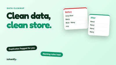 Shopify data cleanup and product catalog sheet by Zohanify