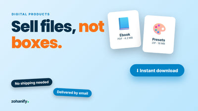 Shopify digital products and downloads setup by Zohanify
