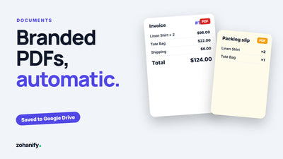 Shopify invoice and packing slip PDF generator by Zohanify