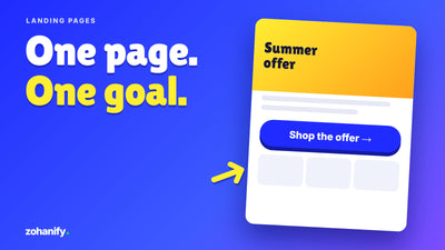 Shopify landing page and sales funnel design service by Zohanify