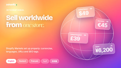 Shopify multi-language and multi-currency setup by Zohanify