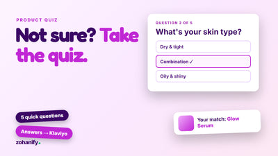 Shopify product quiz and recommendation builder by Zohanify