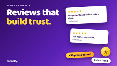 Shopify reviews, loyalty and referral setup by Zohanify