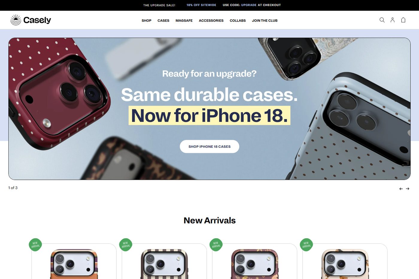 A device-aware phone-case storefront
