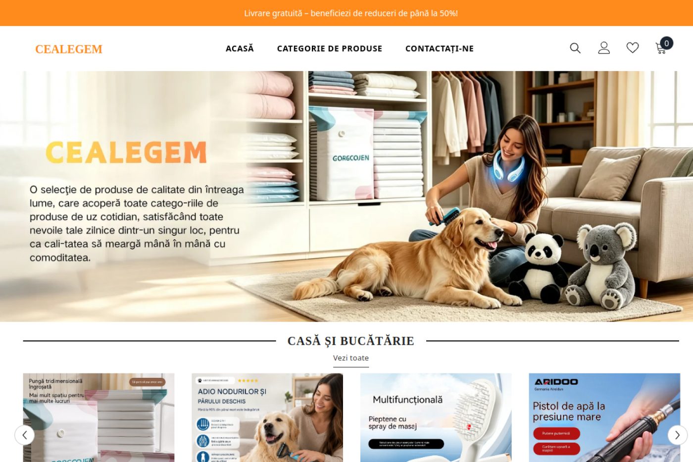 Search structure for a multi-category store