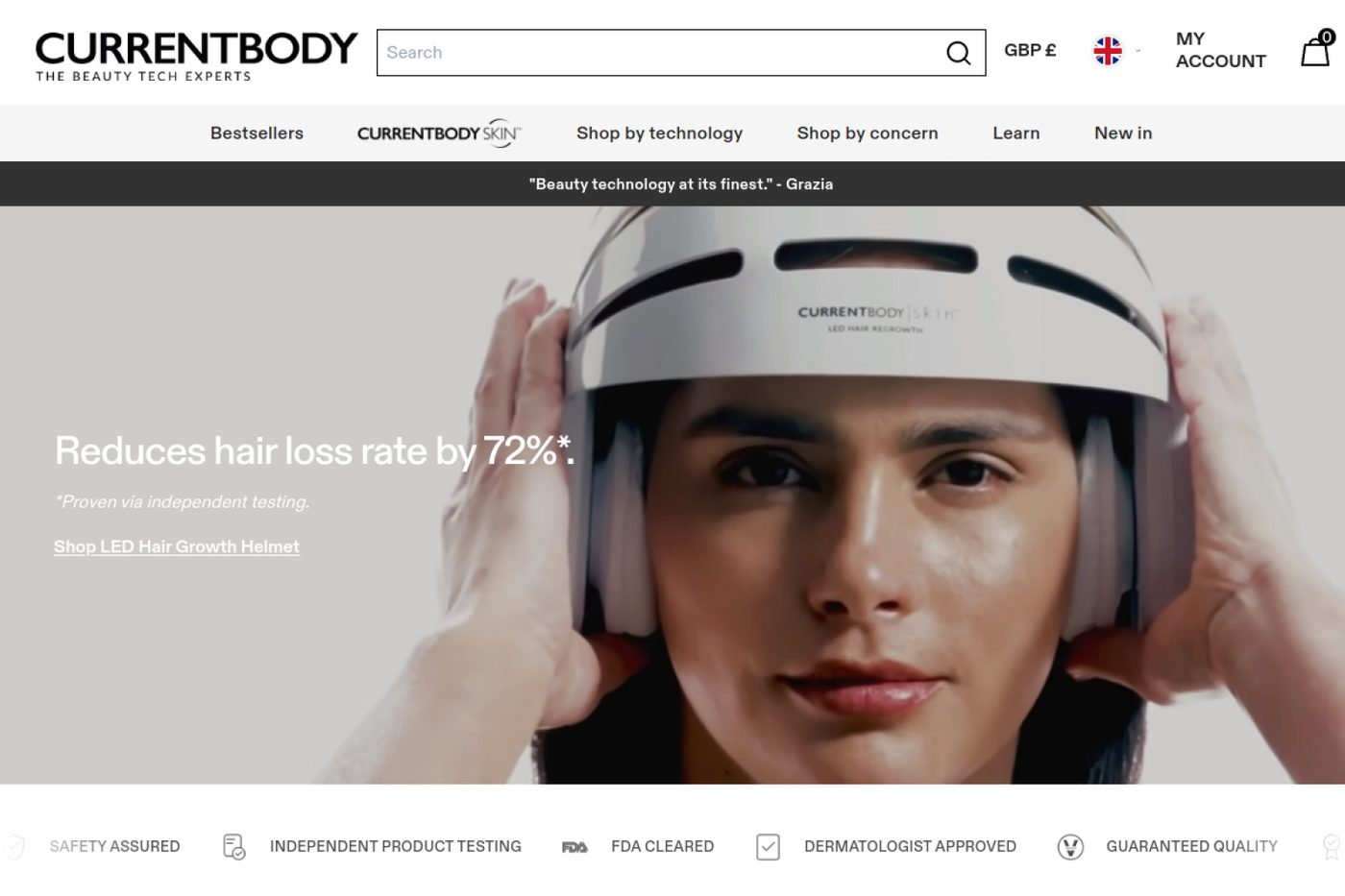 Search structure for a beauty-device store