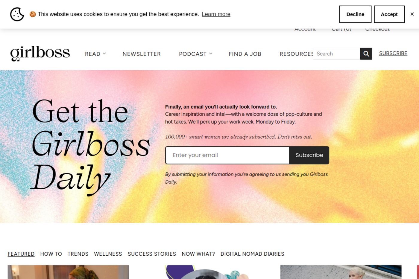 A media brand running on Shopify