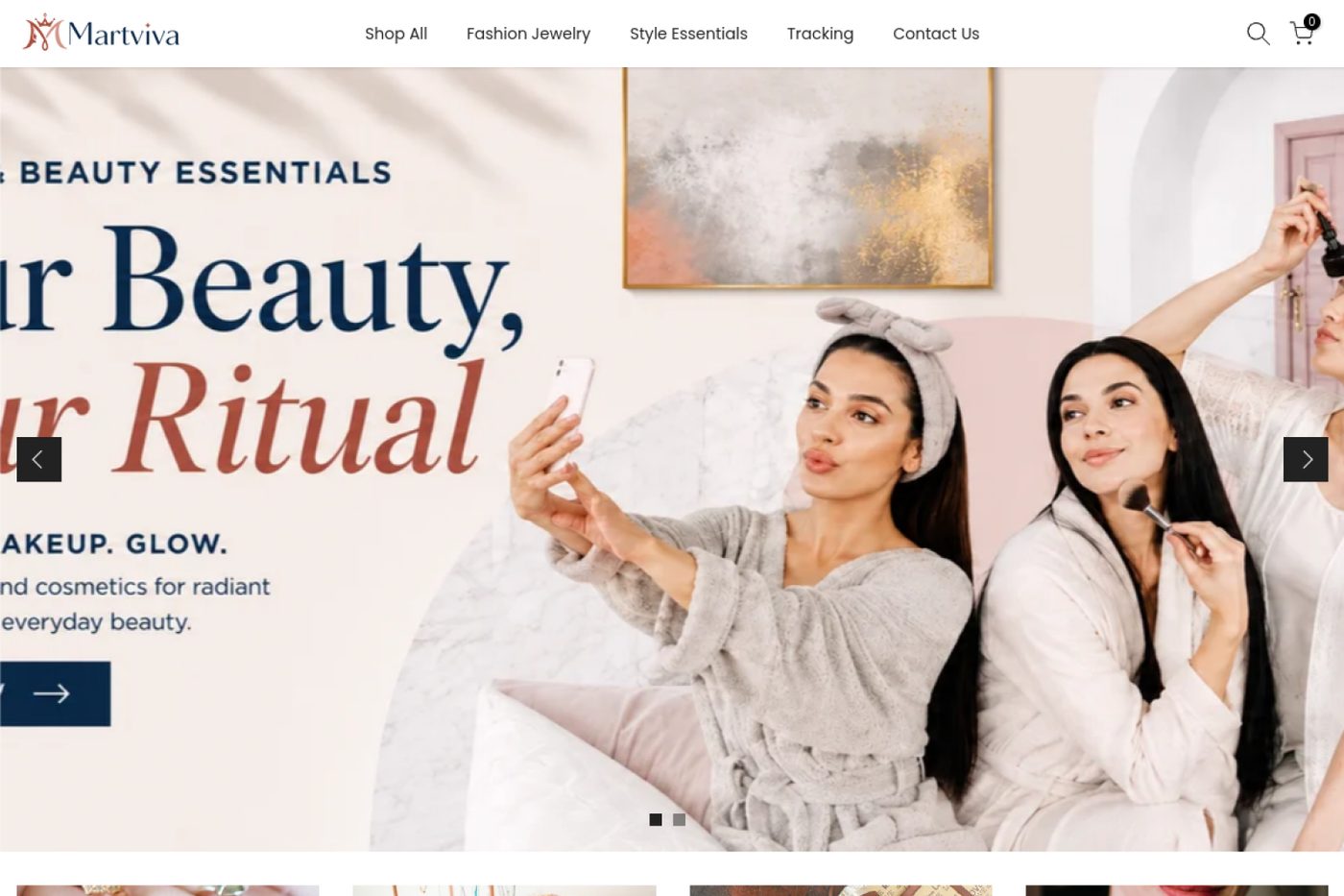 A jewelry and beauty storefront build