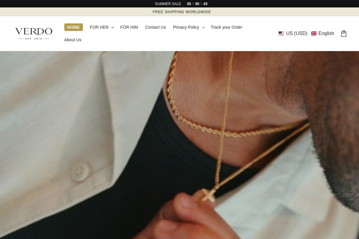 A gifting-led jewelry storefront